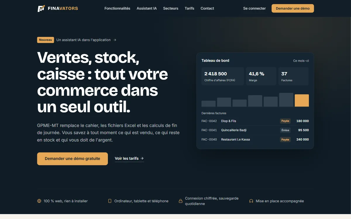 Site de Finavators GPME-MT